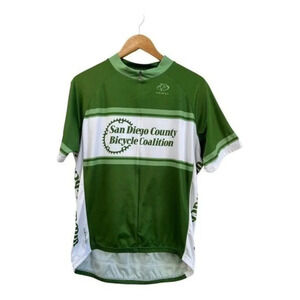 Primal San Diego Bike Coalition Short Sleeve Cycling Jersey Green‎ White SDCBC​​